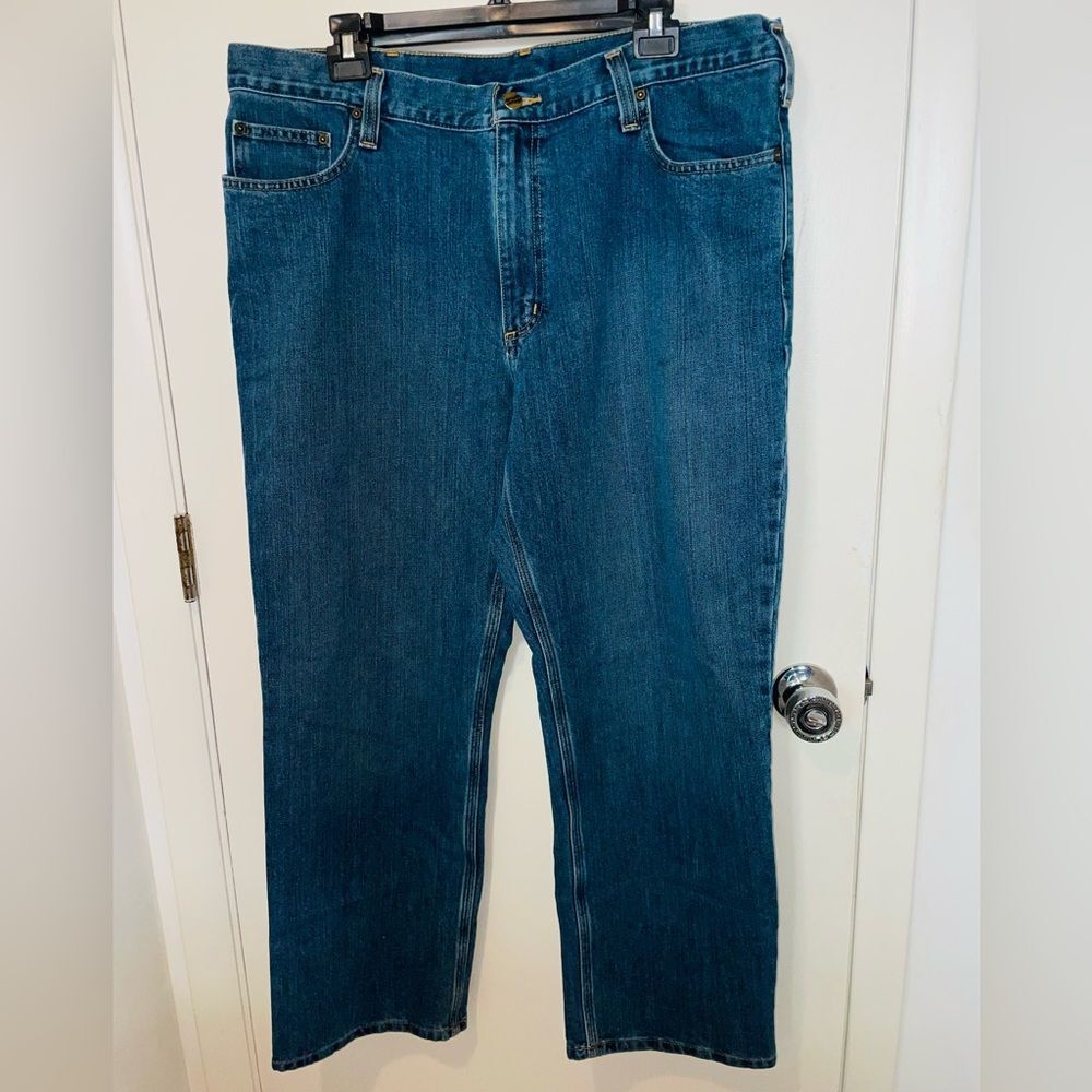 Carhartt Men's Relaxed Fit Straight Leg jeans 38 x 28.5 exc cond work utility